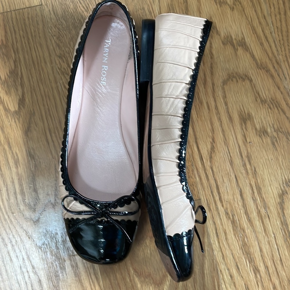 Taryn Rose Bambi Cap-Toe Ballerina Flat. - Picture 6 of 9